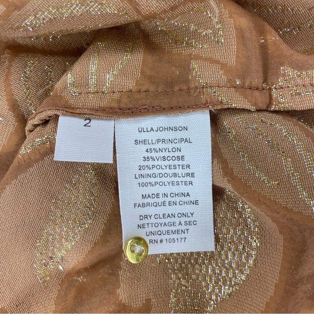 Ulla Johnson Paola top in rose gold - Size 2 - Picture 6 of 7